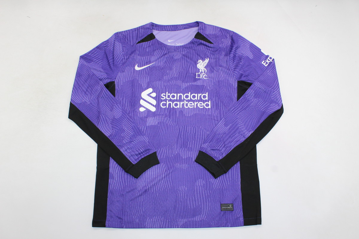 AAA Quality Liverpool 23/24 Third Purple Long Soccer Jersey